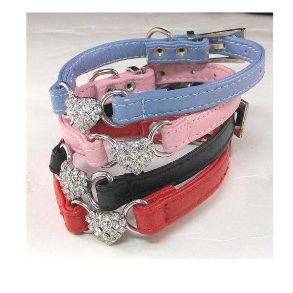 Anima Single Crystal Heart Leather Dog Collar Collection at Kmart.com