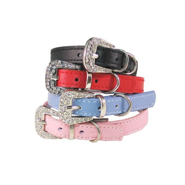 Anima Rhinestone Buckle Leather Dog Collar Collection at Kmart.com