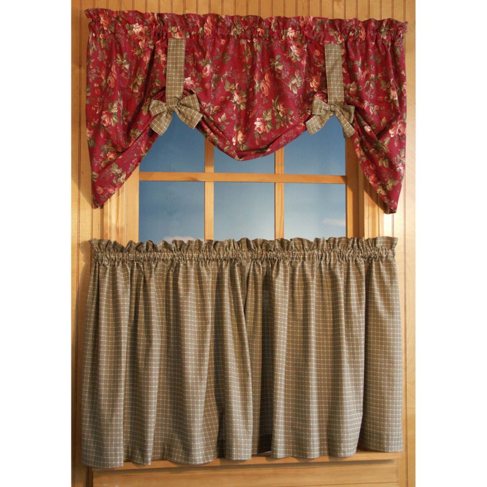 Ricardo Climbing Roses Valance, Tier & Chairpad Collection