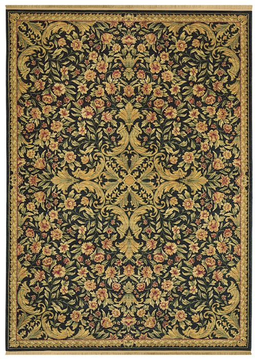 Shaw Antiquities Rug Collection Mille Fleur - Ebony at Sears.com