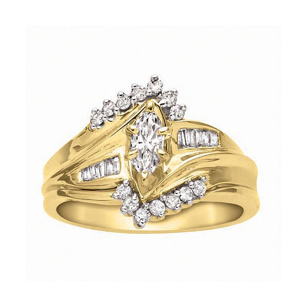 1/2 Cttw Diamond Marquise Bridal Set