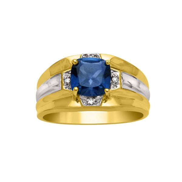18k Gold Over Sterling Silver Diamond Accent And Lab Created Sapphire 2340775