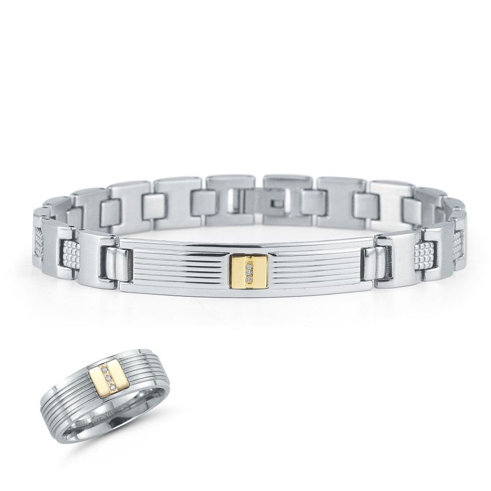 Diamond Accent Bracelet and Ring Set in