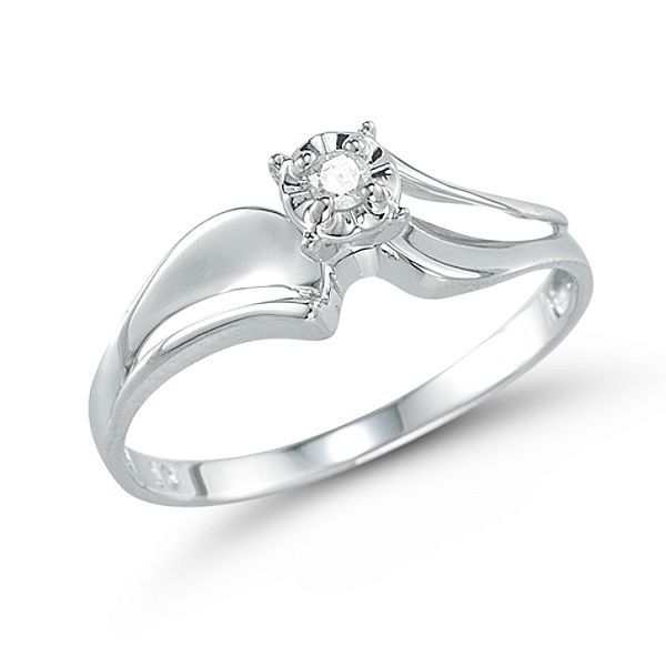 1/20 Cttw Round Diamond Ring Made In 10k White Gold