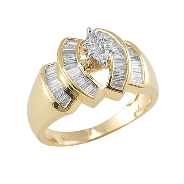 10kt Yellow Gold 3/4cttw Diamond Ring 2341652