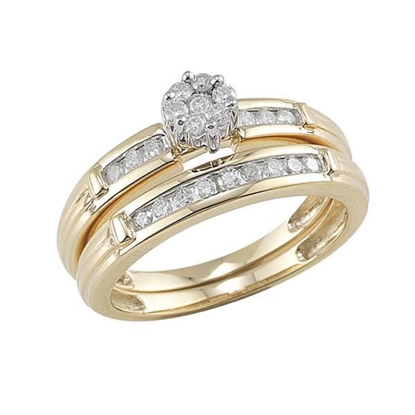 10kt Yellow Gold 3/8cttw Diamond Bridal Set 2341688