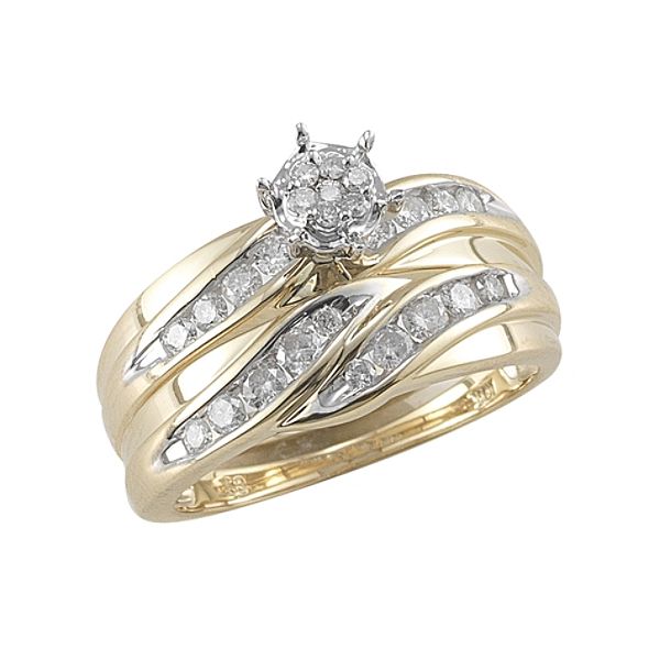 10kt Yellow Gold 1/2cttw Diamond Bridal Set 2341698