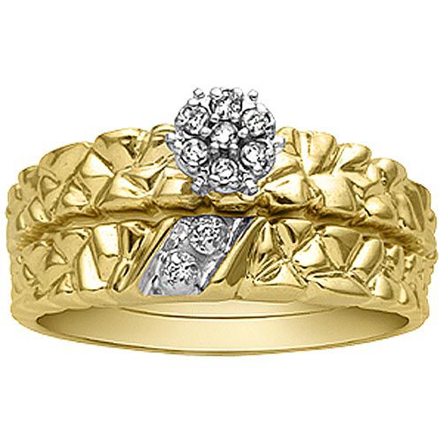1/12ct tw Diamond Accent Bridal Set in 10K Yellow Gold at Kmart.com