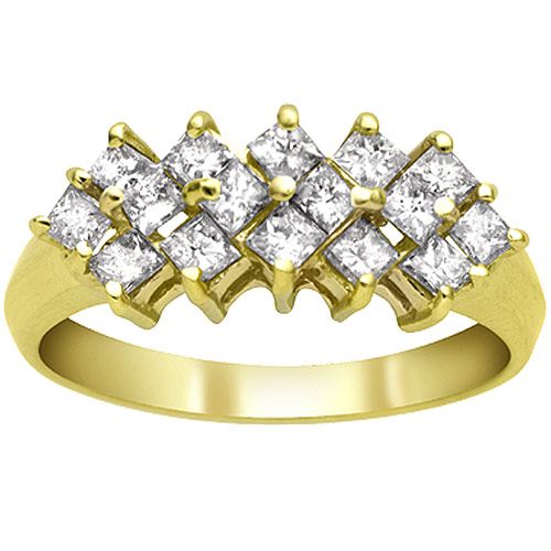 1 cttw Princess Diamond Band 10K