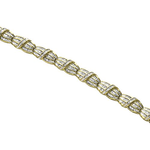 3 cttw Baguette Diamond 7 1/4in Bracelet, 10K at Kmart.com