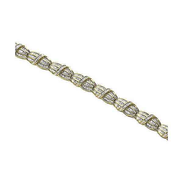 3 Cttw Baguette Diamond 7 1/4in Bracelet, 10k 104820