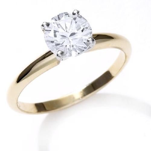 6.5mm Cubic Zirconia Round Solitaire Ring