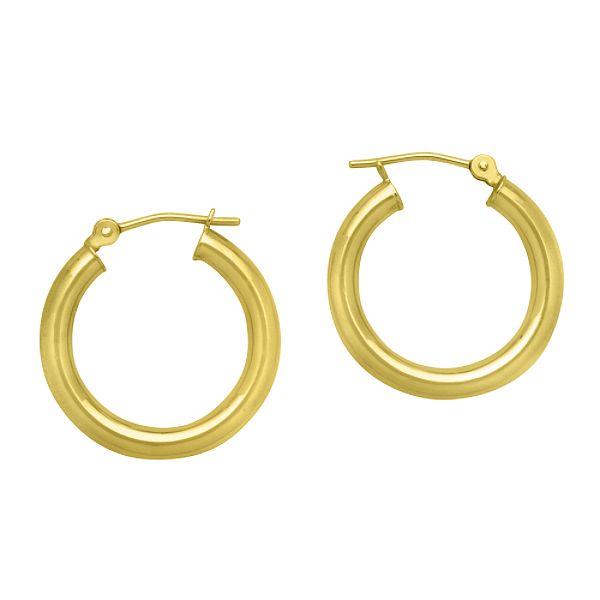 3 X 0mmpolished Round Earrings 10k Yellow Gold. 80132711