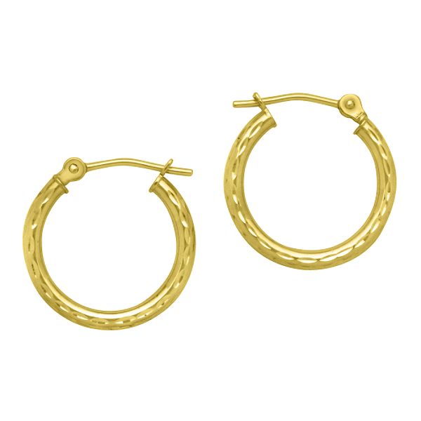 3 X 0mmround Diamond Cut Earrings 10k Yellow Gold. 80133611