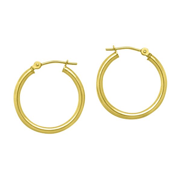 2x20mmpolished Round Earrings 10k Yellow Gold. 80167811