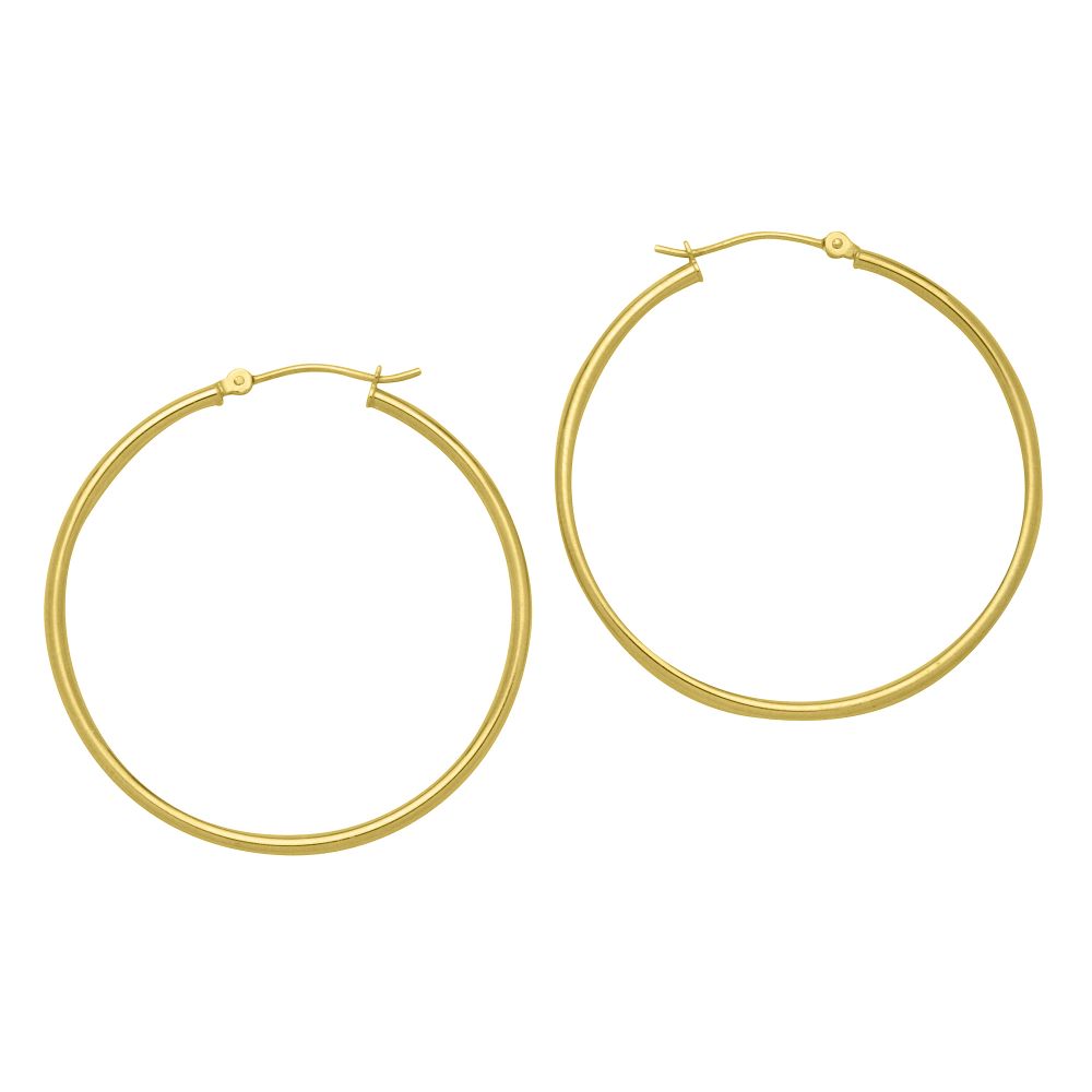 ²X40MM Polished Round Earrings 10K Yellow Gold. at Kmart.com