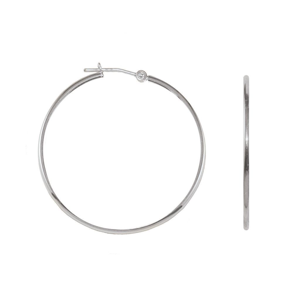² X 38MM Polished Hoop Earrings in 10K White Gold. at Kmart.com