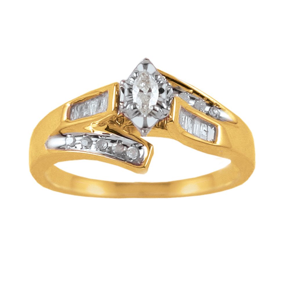 1/4cttw Diamond Ring in 10K Yellow Gold at Kmart.com