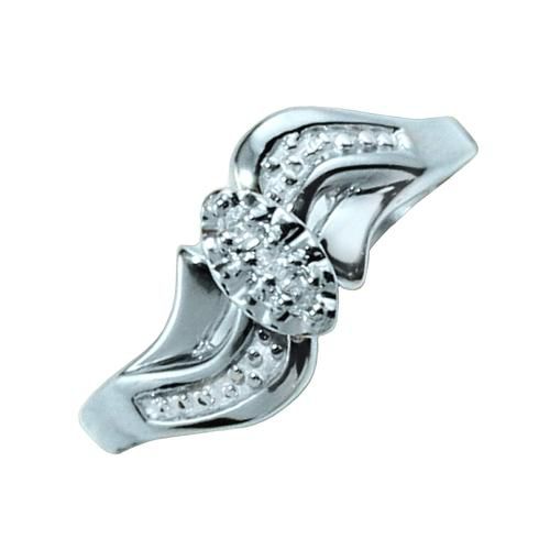 1/33ct tw Diamond Accent Marquise Shaped Promise Ring in 10K White Gold