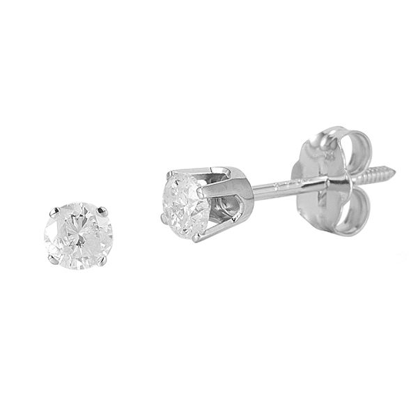 14kt White Gold Genuine 1/4cttw Diamond Round Stud Earrings 2354740