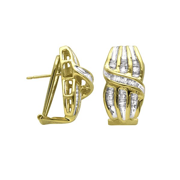 1 cttw Diamond Baguette Earrings at Kmart.com