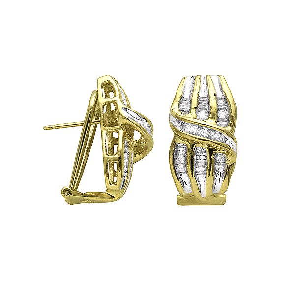 1 Cttw Diamond Baguette Earrings