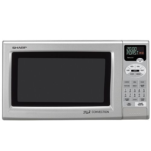Sharp 900 Watt 0.9 cu. ft. Convection/Grill Microwave Oven in Silver