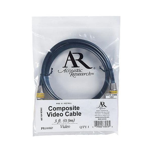 Acoustic Research 3-ft. Pro Series Ii Composite Video Cable PR100BP