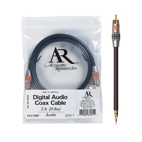 Acoustic Research 3-ft. Super Video Cable, Gold, S-video PR170BP