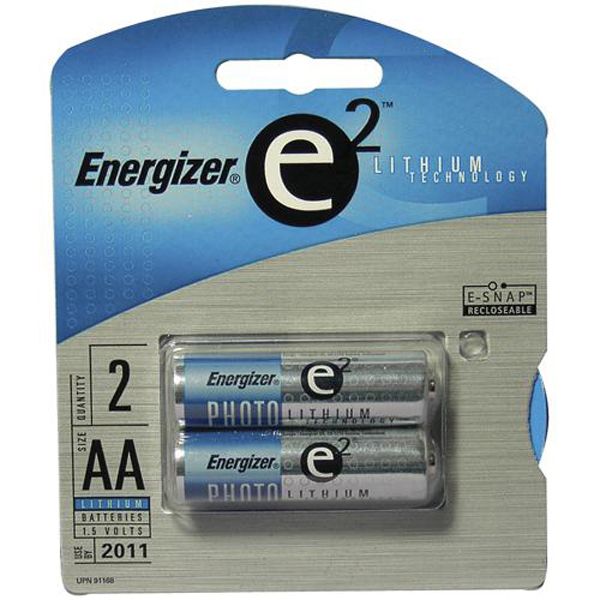 Energizer - Replacement Digital Camera Battery, e2 AA Lithium Batteries - 2-pk