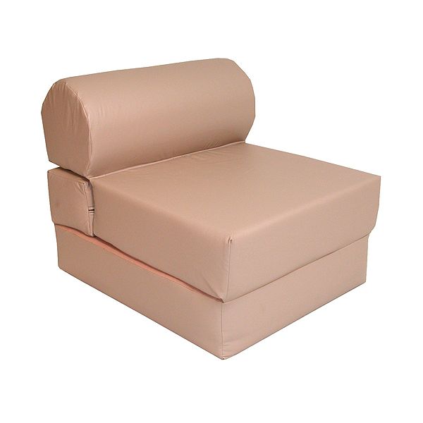 Elite Studio Chair Sleeper Junior Twin 28in Poly Cotton Mattress 
