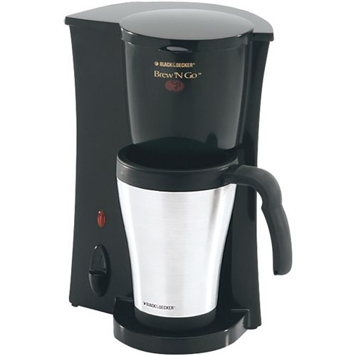 Black & Decker Brew N Go Personal Coffeemaker - Black & Silver