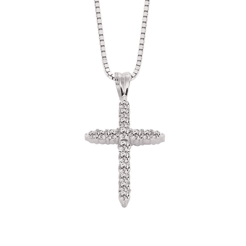 Orange Blossom 1/4 cttw Perfection Diamond Cross Pendant