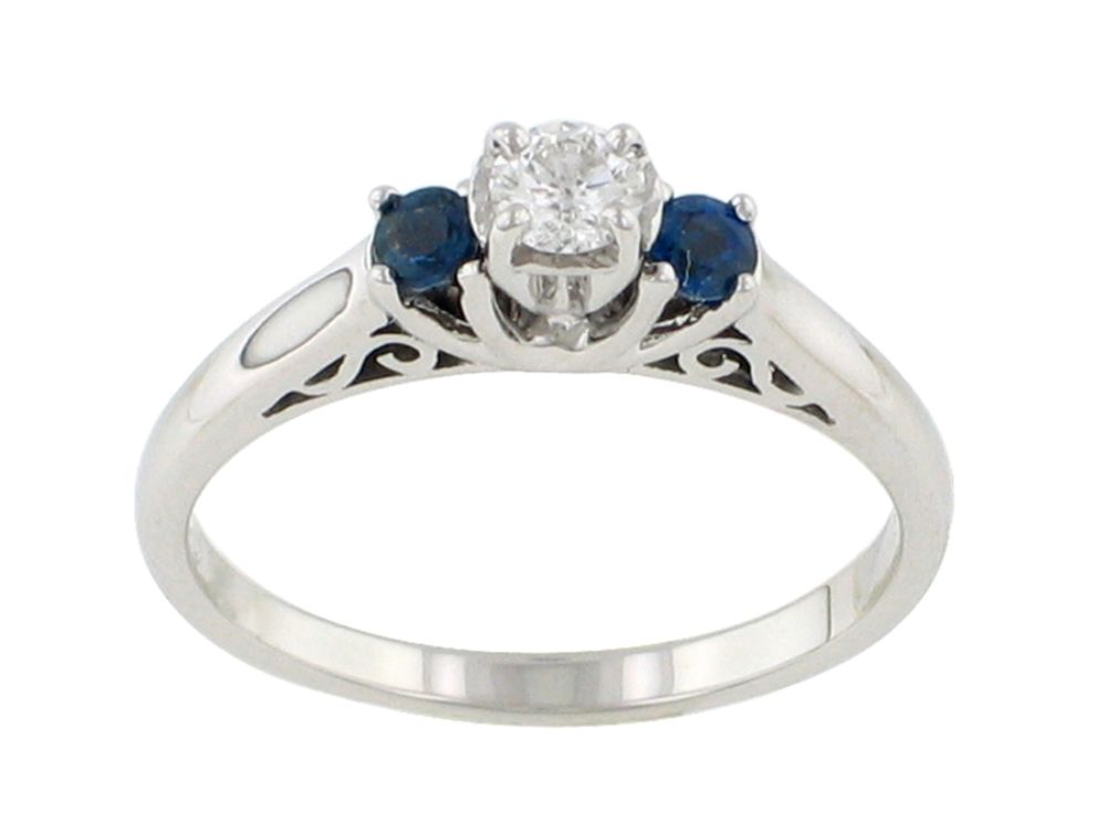 Orange Blossom 14K Brooke - Diamond and Sapphire Ring