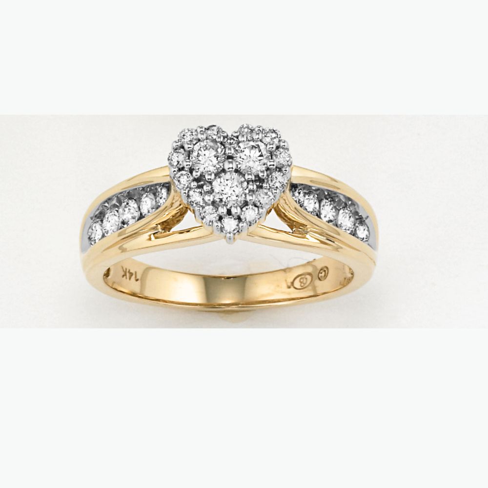 Orange Blossom 5/8 cttw Sweetheart Diamond Ring