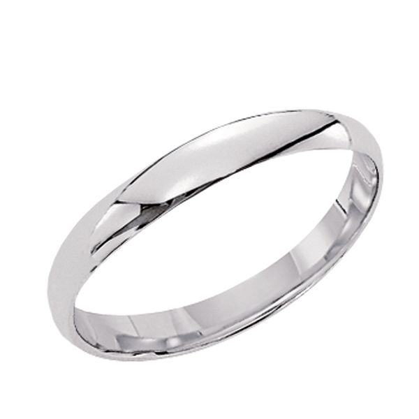 Ladies 14Kt White Gold 2mm Wedding Band