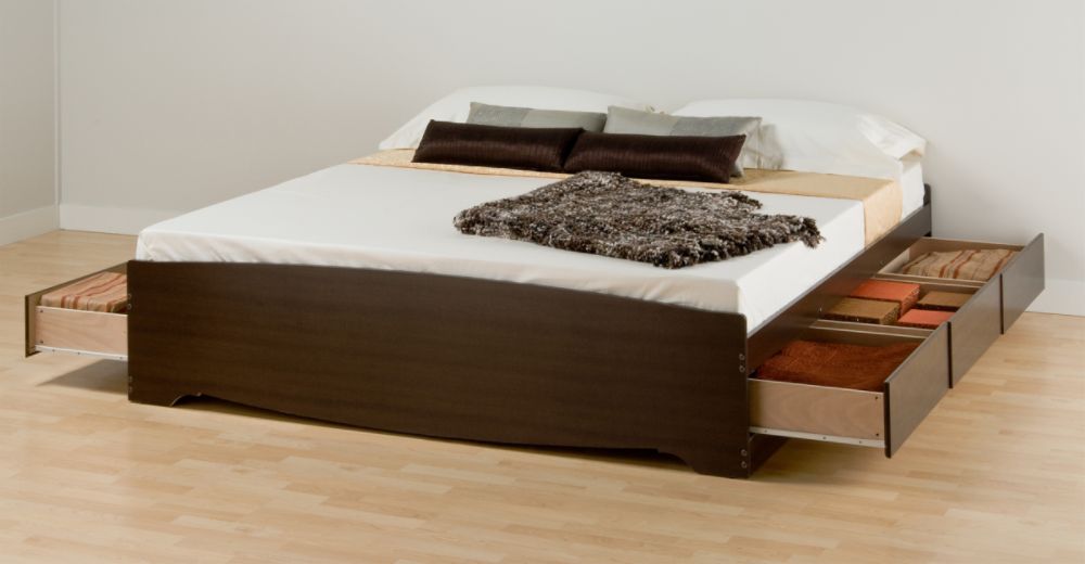 King Platform Storage Beds on King Platform Storage Bed  Prepac For The Home Bedroom Beds
