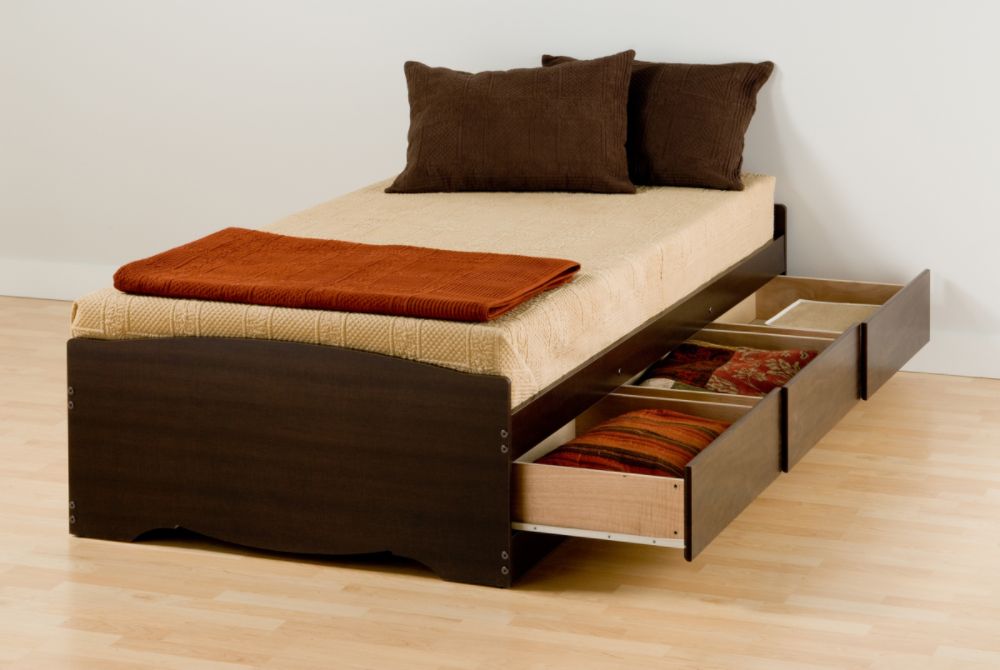 Prepac Manhattan Espresso Twin XL Platform