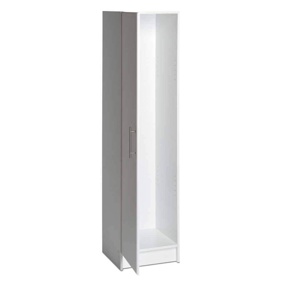 Prepac Elite White 16in. Broom Cabinet