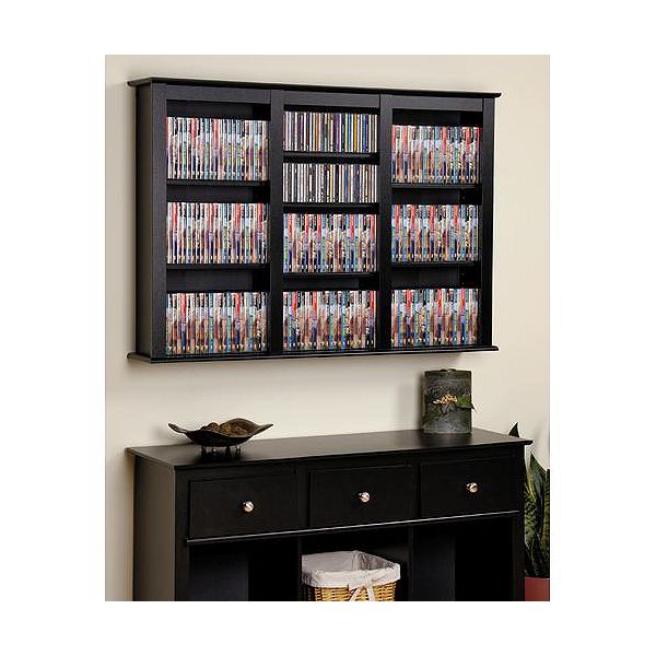 Triple Floating Wall Storage - Black