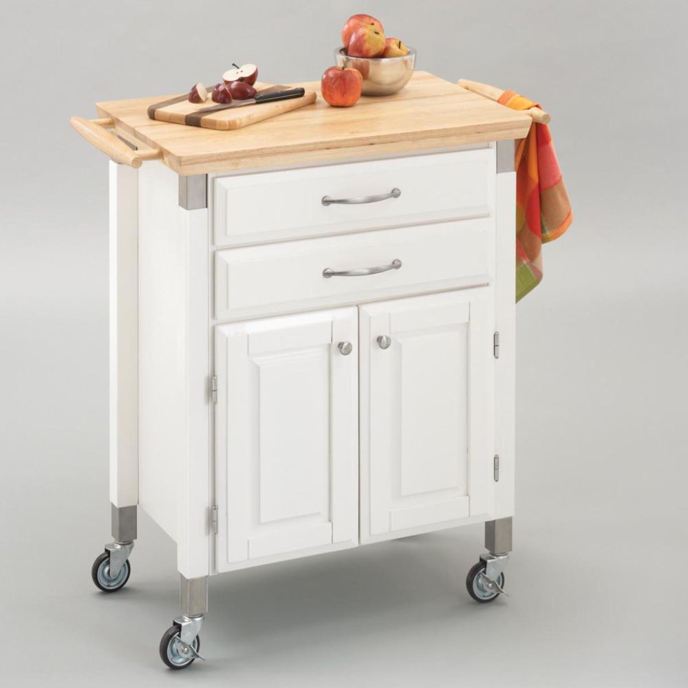 Dolly Madison 36"H x 31"W x 17-3/4"D Solid Wood Top Prep & Serve Kitchen Cart at Sears.com