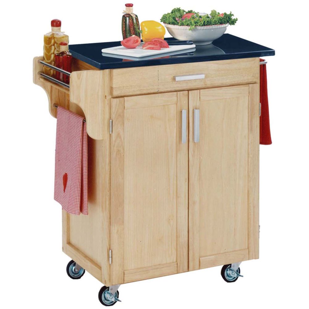Home Styles Create-A-Cart Cuisine Cart - Natural Finish with Black