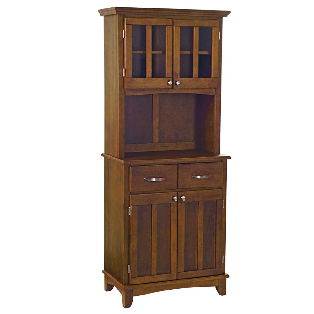 Home Styles 35-1/2"H x 29-1/4"W x 15-7/8"D Buffet with Cherry Finish Solid Wood Top & 2 Door Hutch - Cherry Finish