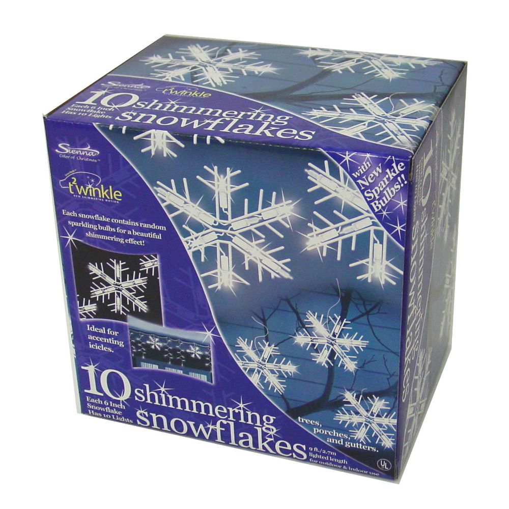 Sienna Shimmer Snowflake Light Set