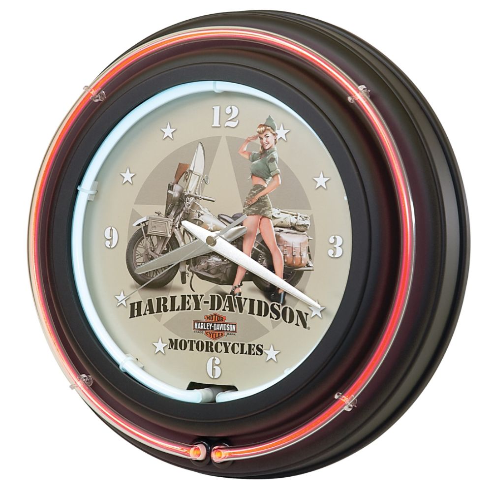 Harley-Davidson Double Neon Army Clock at Sears.com