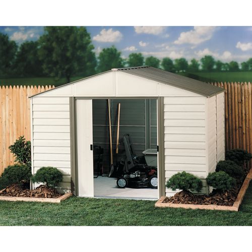 source VM108 Vinyl Coated Steel Shed w/ Horizontal Siding (10 ft. x 8 ...