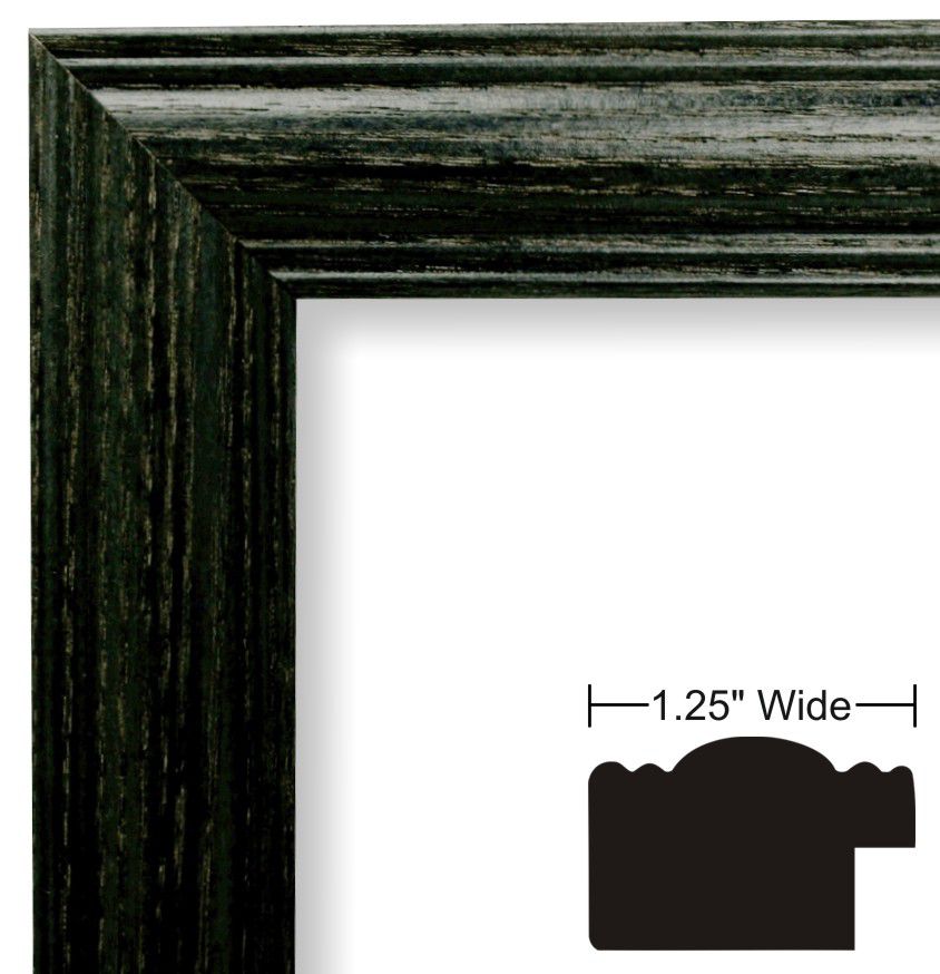 Craig Frames Inc. 5x7 Traditional Black Solid Wood Picture Frame