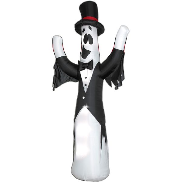 Gemmy Airblown-slender Ghost W/top Hat-giant