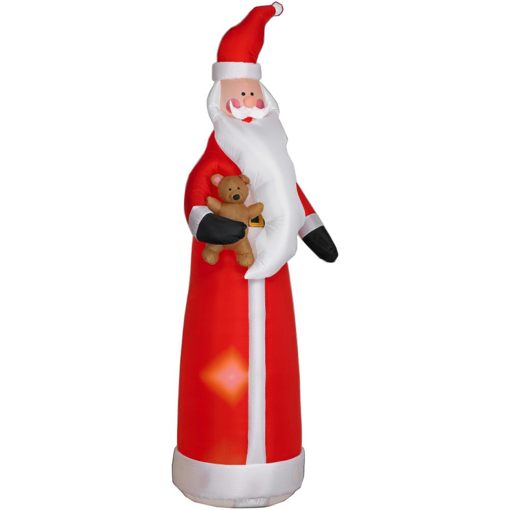 Airblown-Sky High Santa w/Teddy Bear