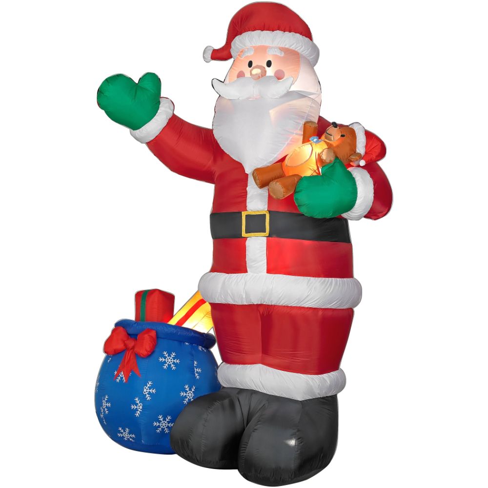 Airblown Santa w/Teddy Bear